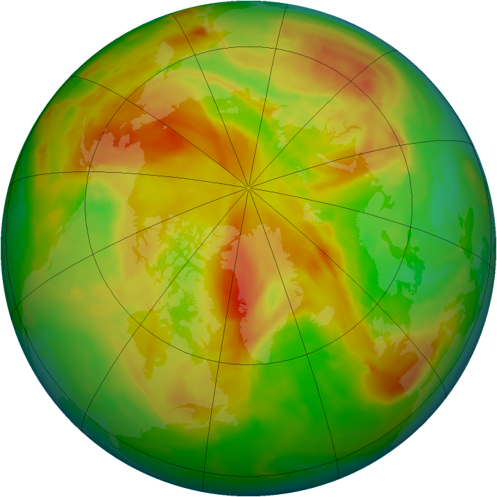 Arctic ozone map for 17 May 2013